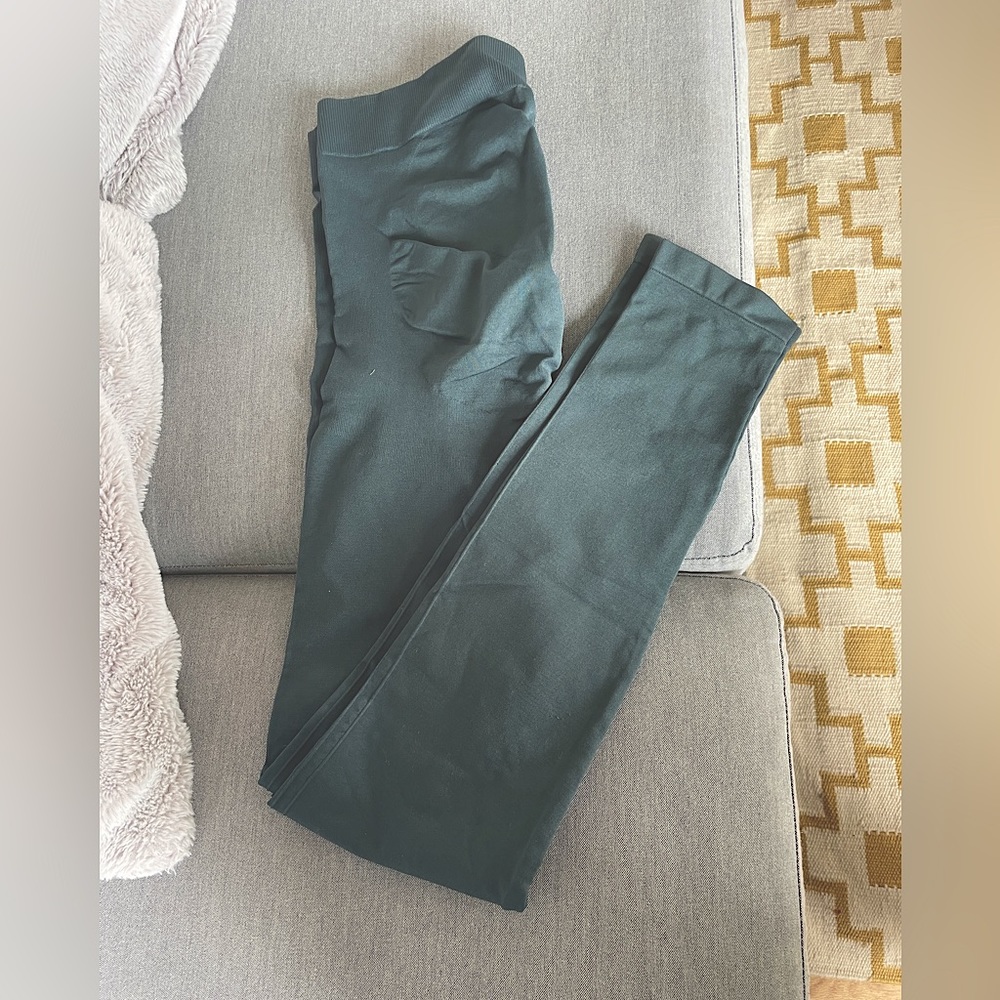 Blanqi maternity leggings - dark sage green - Size M